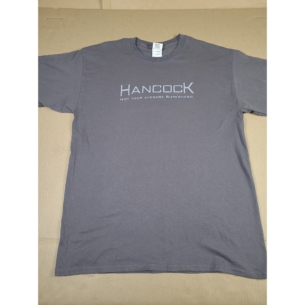 VINTAGE Y2K 2008 Hancock Will Smith Movie Promo T-Shirt Sz L SUPERHERO